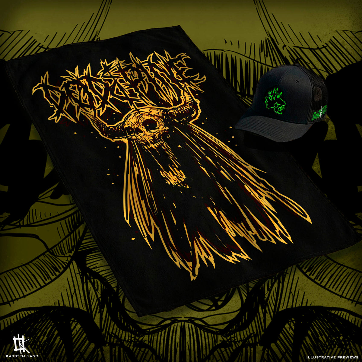 DØD&PINE- Yellow Rebemonster Beach Towel